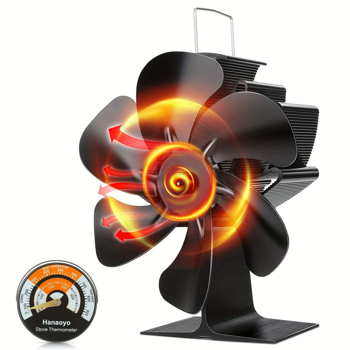 Heat Powered Stove Fan for Fireplace