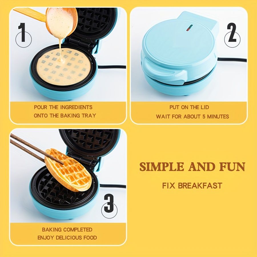 Mini Round Nonstick Waffle Maker
