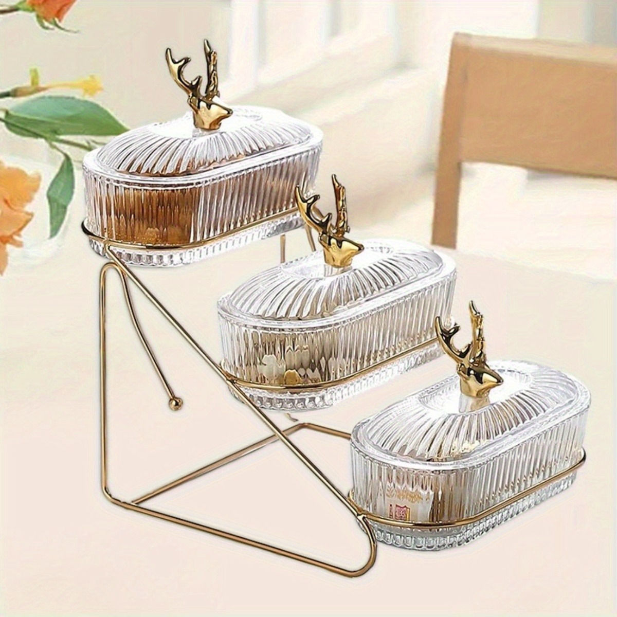 3 Tier Snack and Fruit Tray With Lid