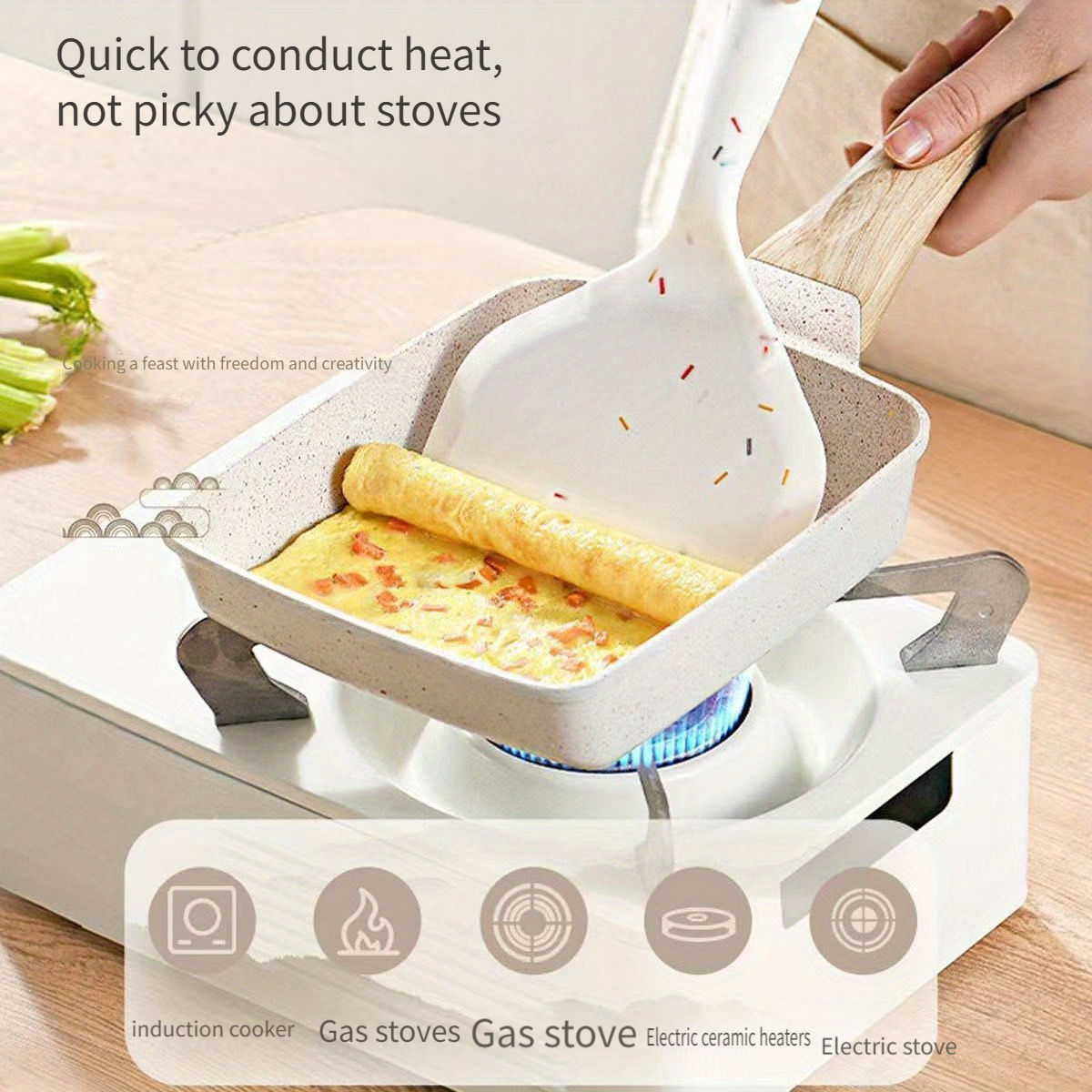 Japanese Square Non Stick Omelette Frying Pan