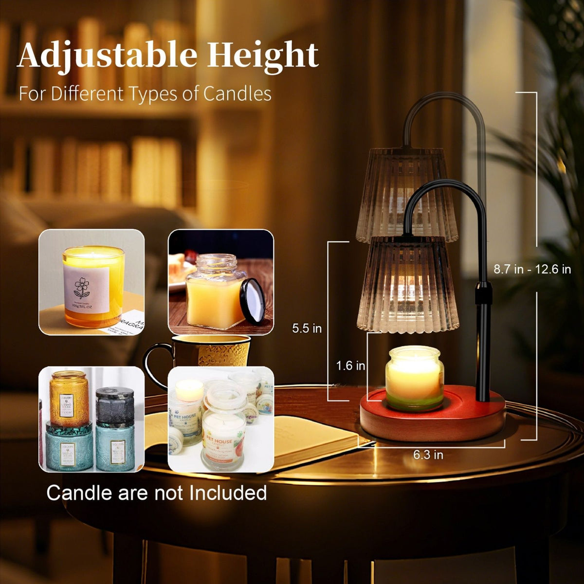 Dimmable Candle Warmer Lamp with Timer
