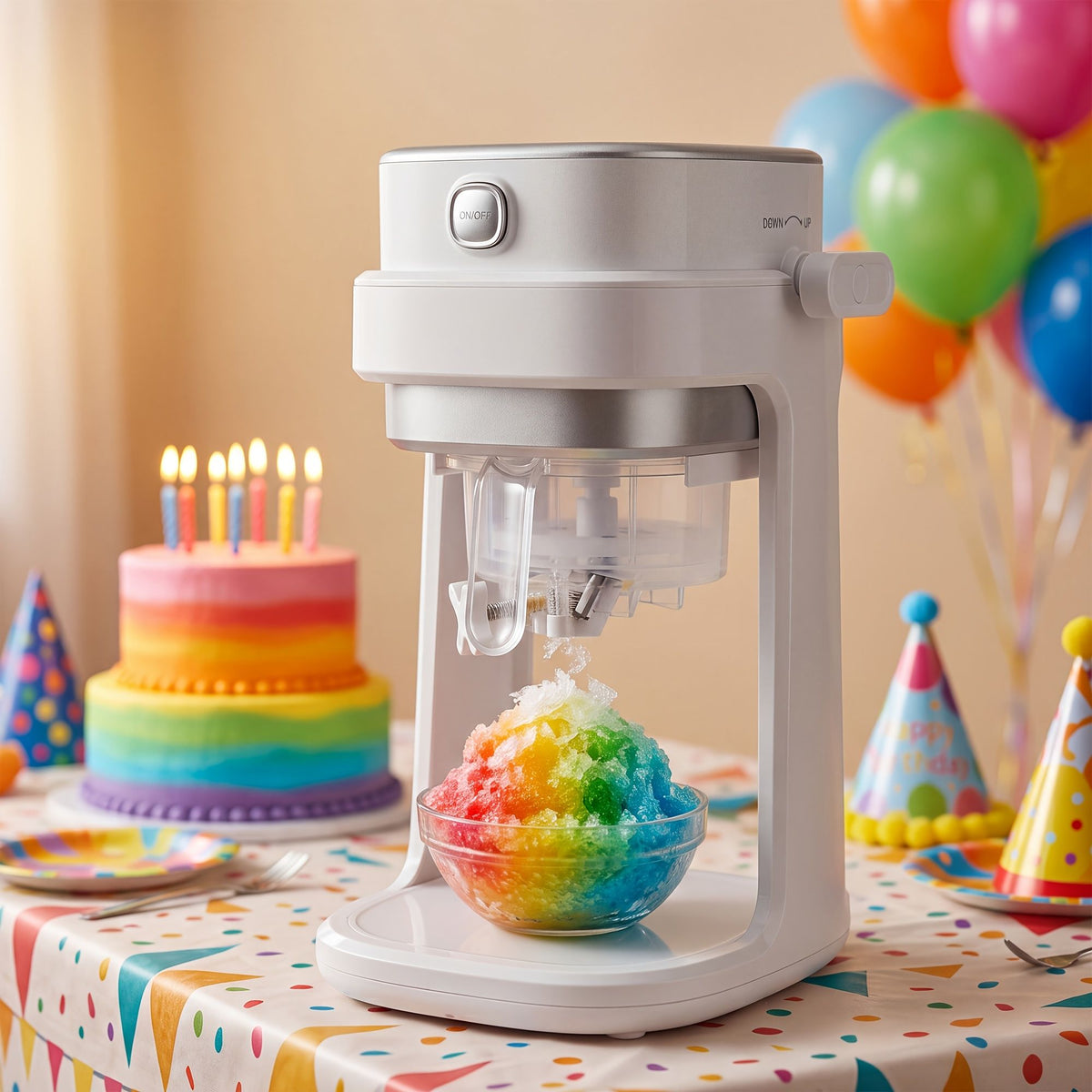 Adjustable Button Ice Crusher Machine