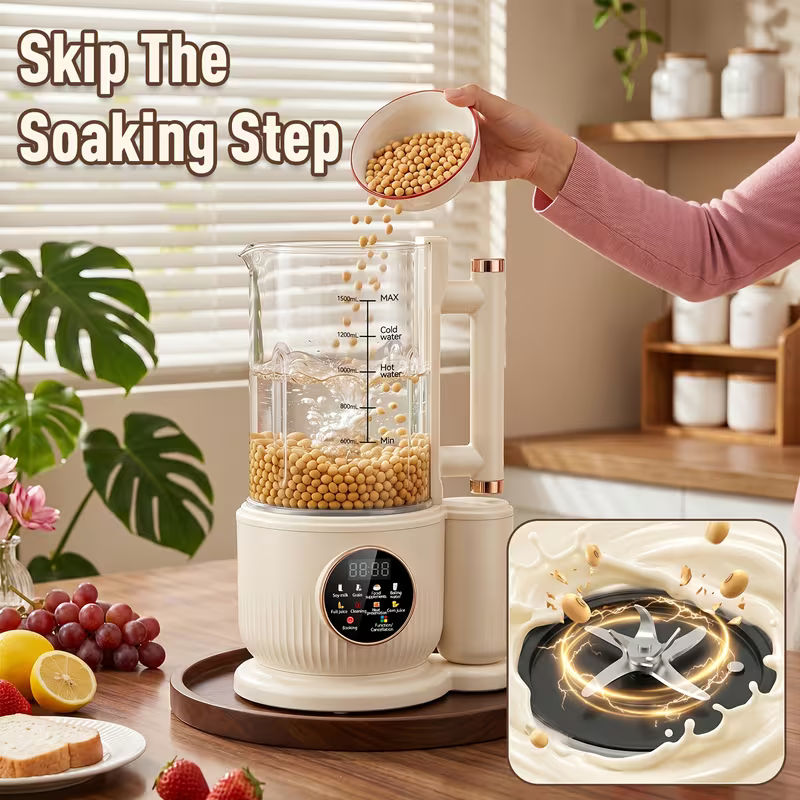 Multifunctional Automatic Heating Blender And Juicer With Self-Cleaning
