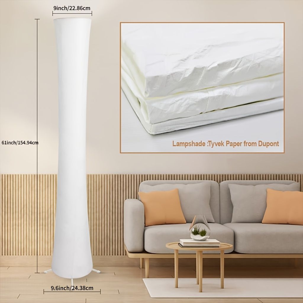 LED Floor Lamp with Fabric Shade and 3 Color Temperatures