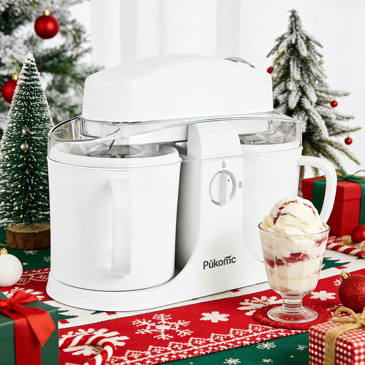 Dual Cup Homemade Ice Cream Maker