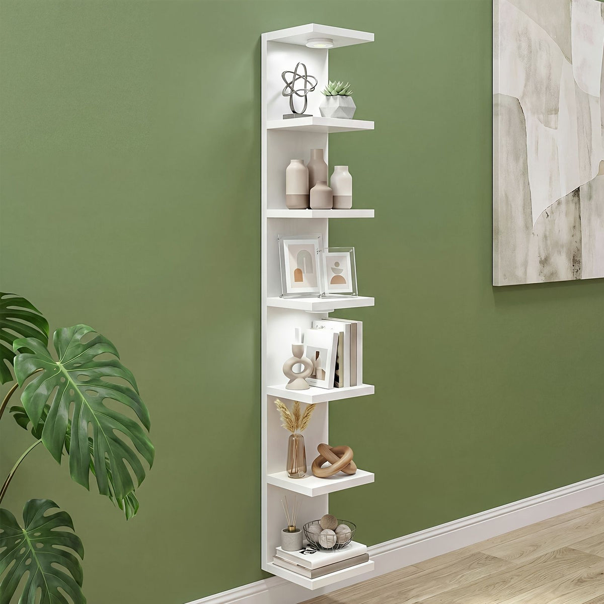 Modern Floating Shelf LED Wall Mounted Wood