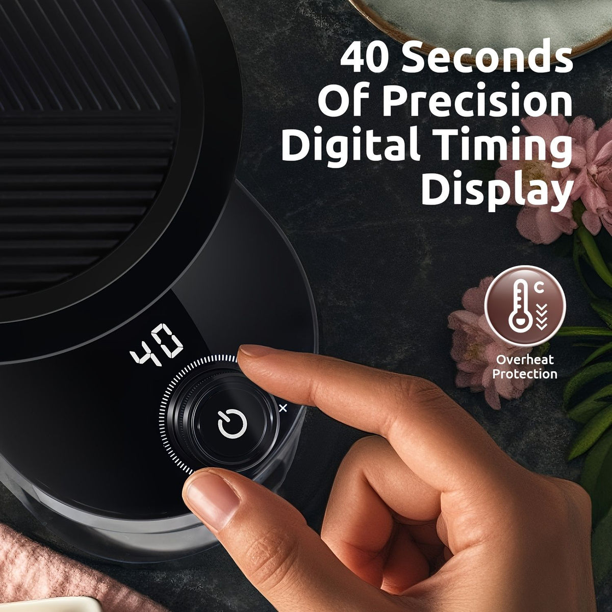 Electric Burr Coffee Grinder with Digital Timer 25 Grind Settings