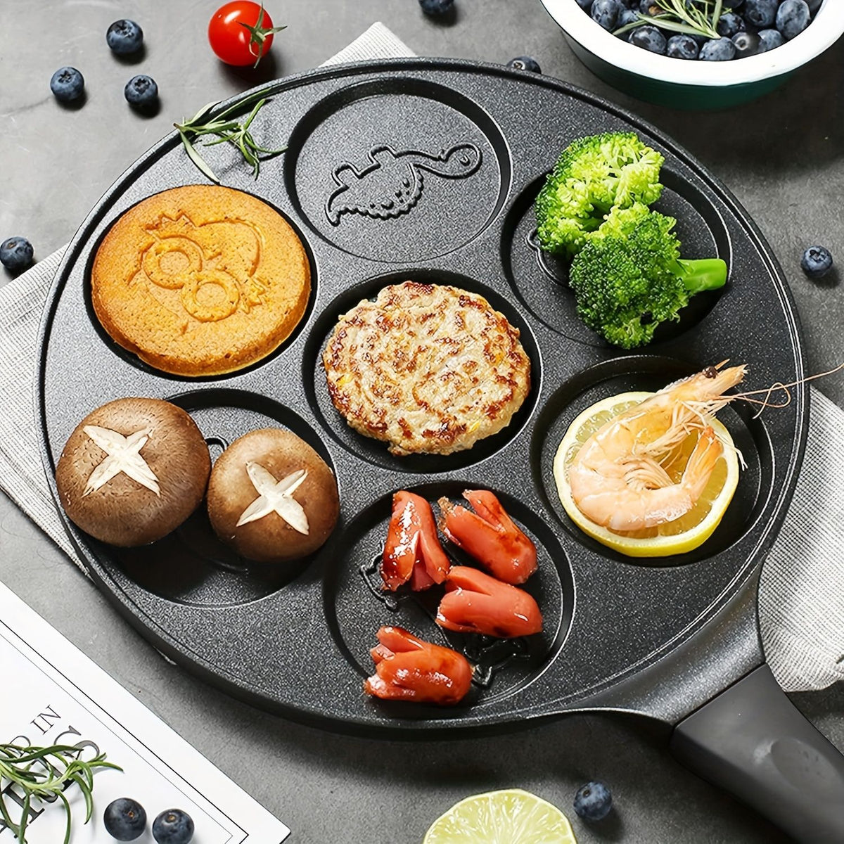 7-Hole Non Stick Animal Pancake Pan