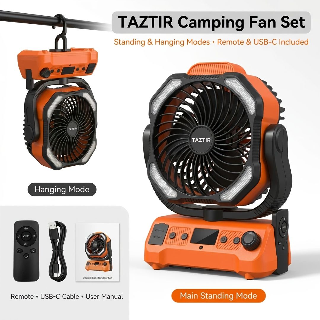 Portable Camping Fan Humidifier Lantern Power Bank