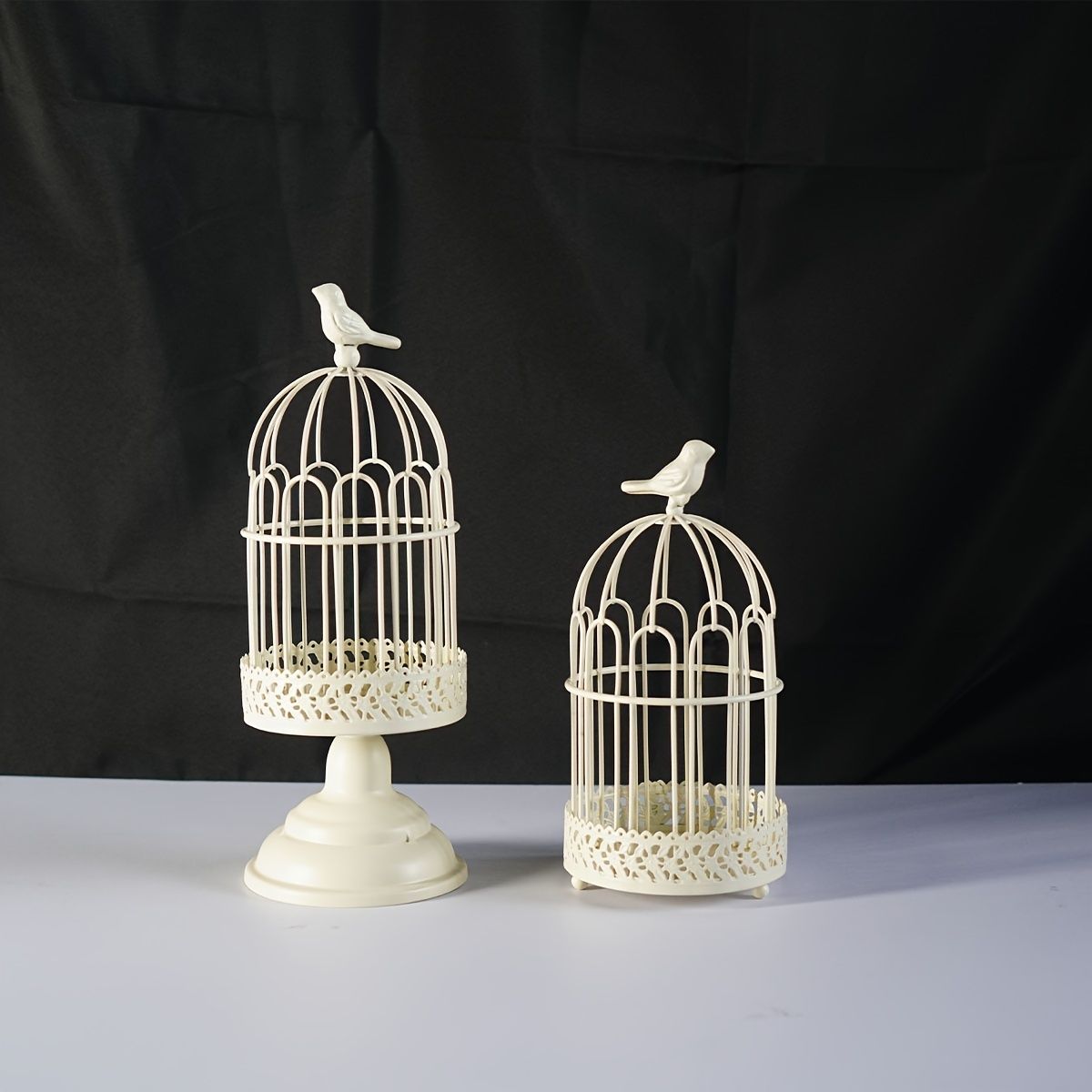 Vintage Birdcage Candle Holder Iron Candlestick