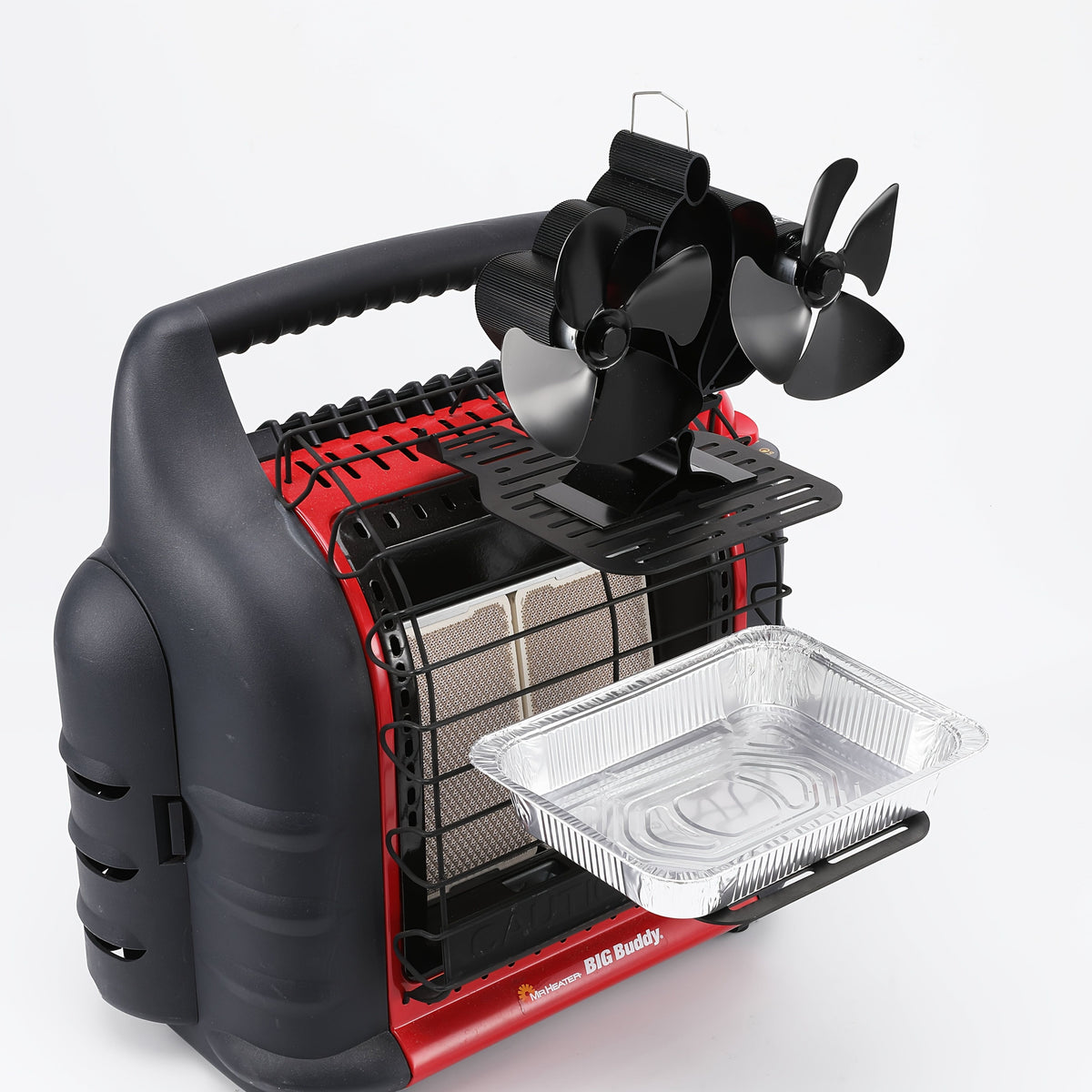 Wood Stove Fan Bracket with Storage Bag