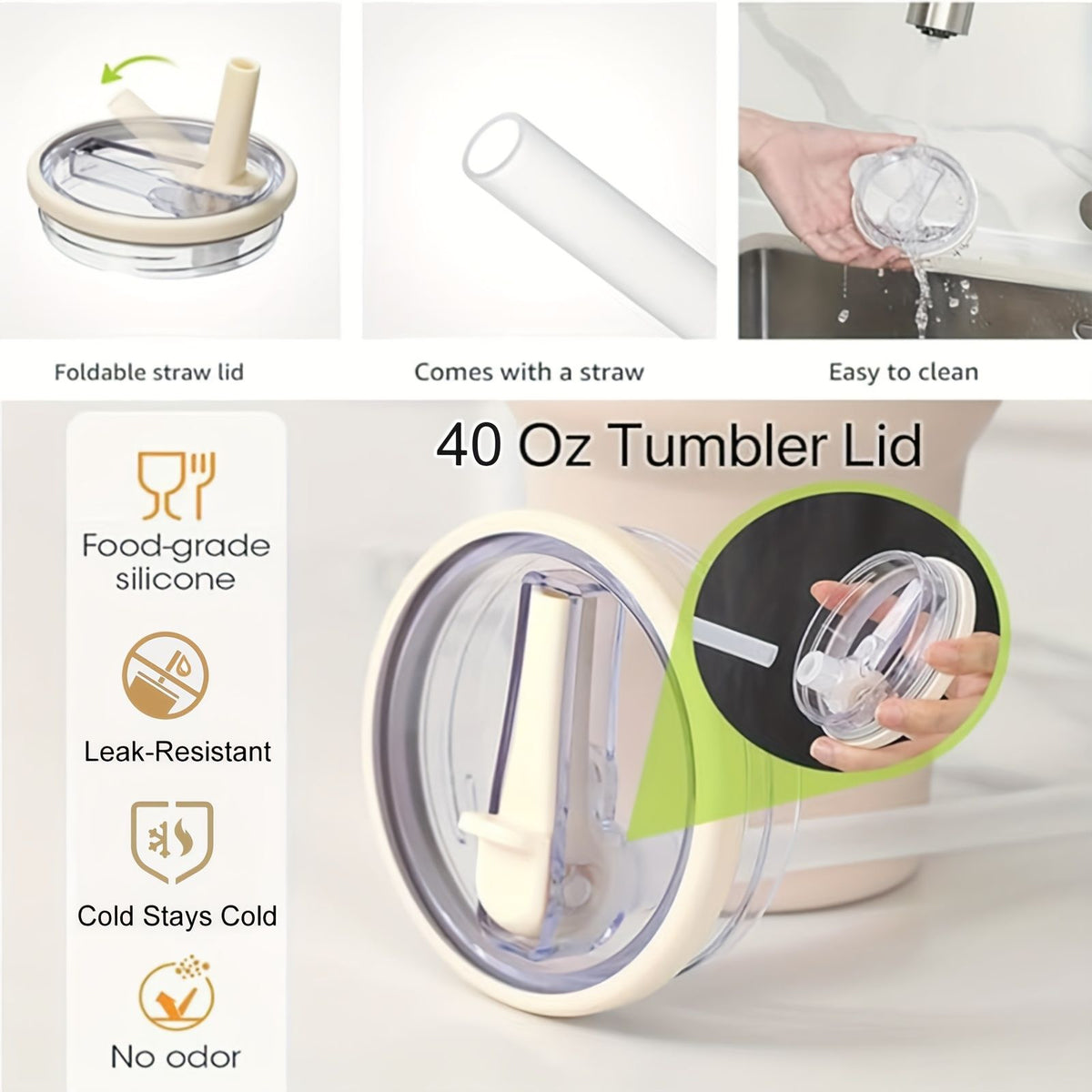 Stainless Steel Insulated Tumbler with Lid and Straw