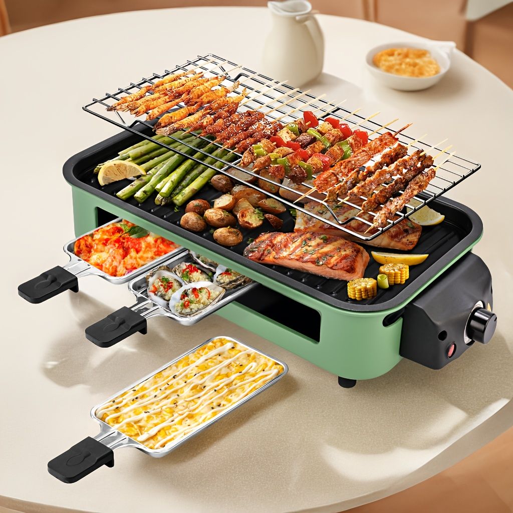 1700W Smokeless Electric Indoor Grill with Removable Non-Stick Plate