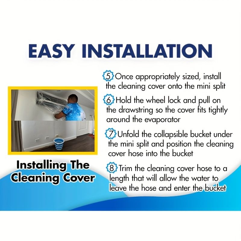 Air Conditioner Cleaning Hood with Water Collection Bag