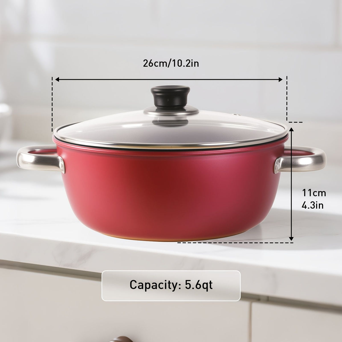Non Stick Stone Derived Cooking Pot for Induction