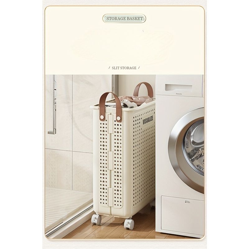 Rolling Laundry Cart With Lid And Handles
