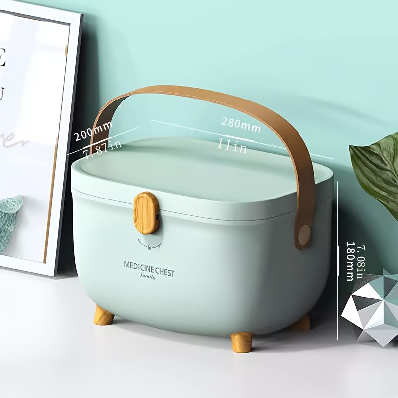 Multi-Layer Medicine Storage Box with Handle