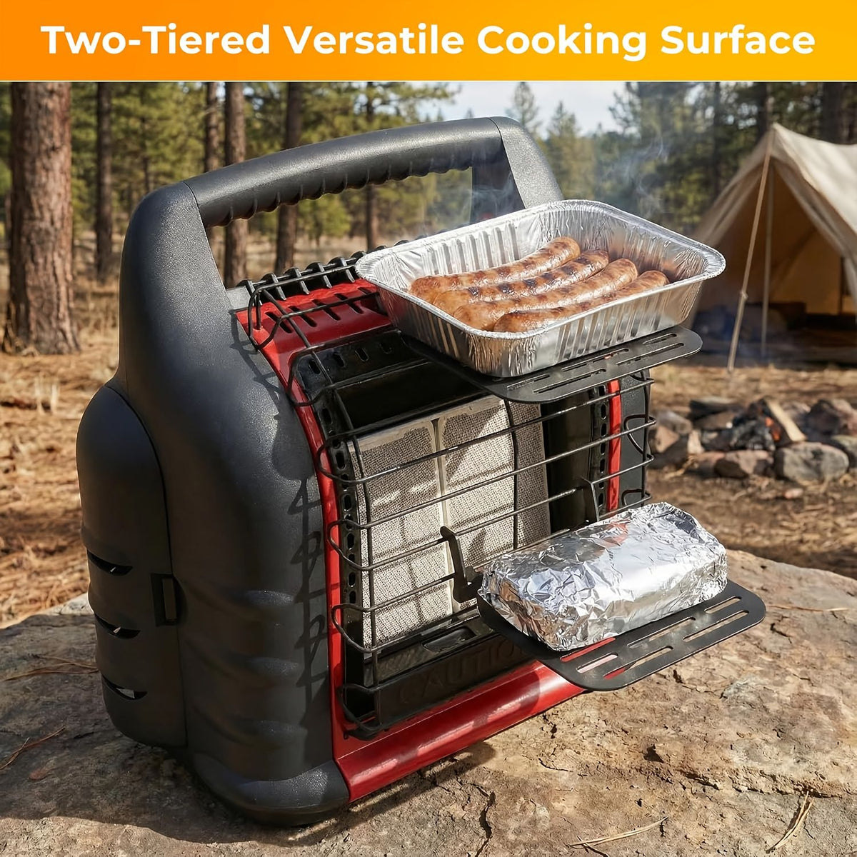 Wood Stove Fan Bracket with Storage Bag