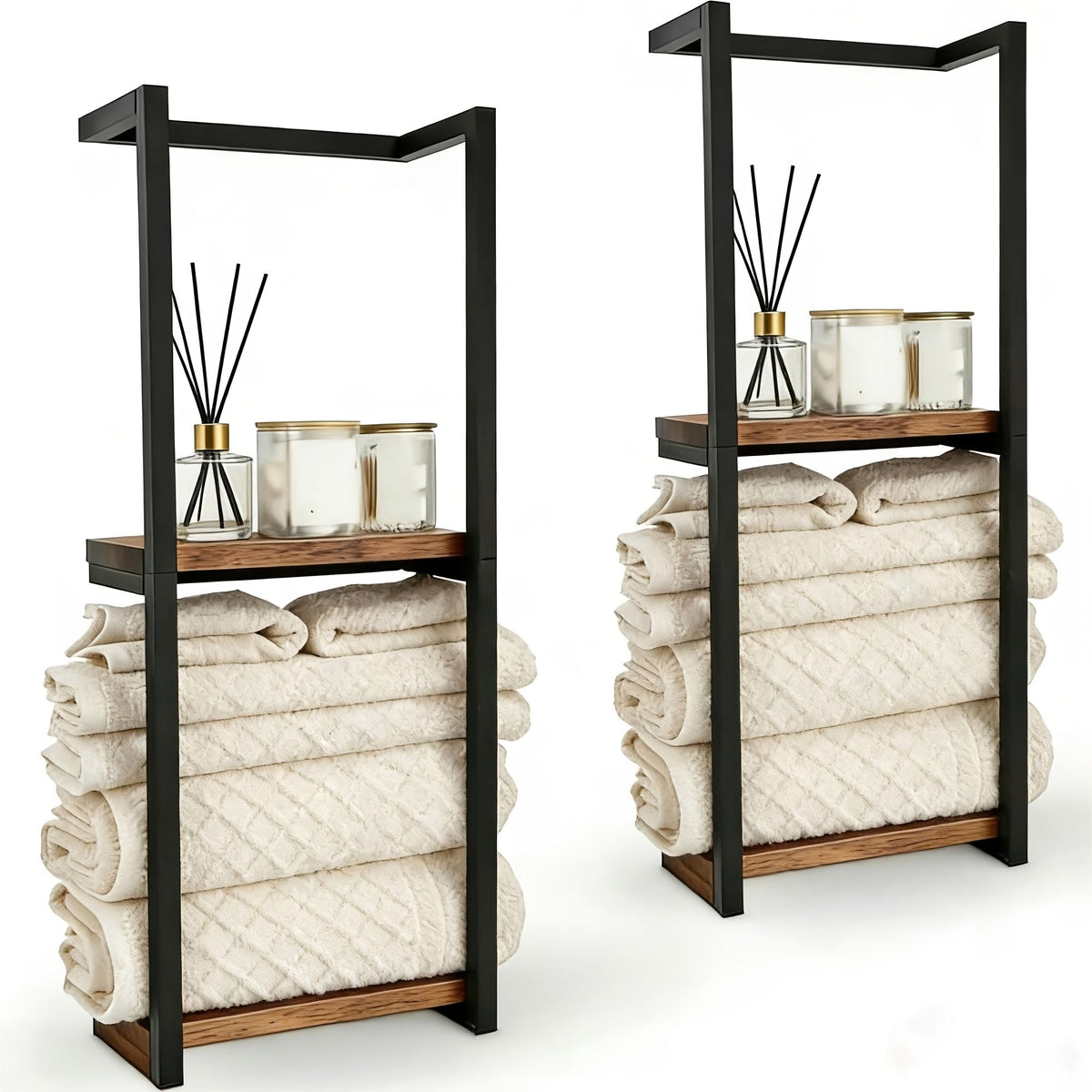 2 Layer Wall Mounted Towel Storage Rack