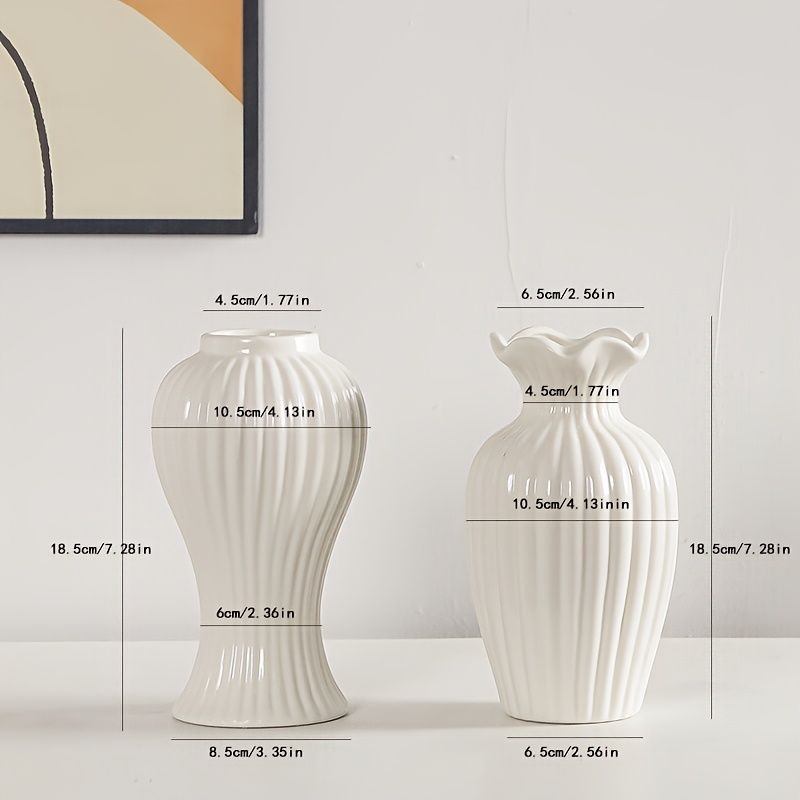 Minimalist Ceramic Vase for Dried Flowers