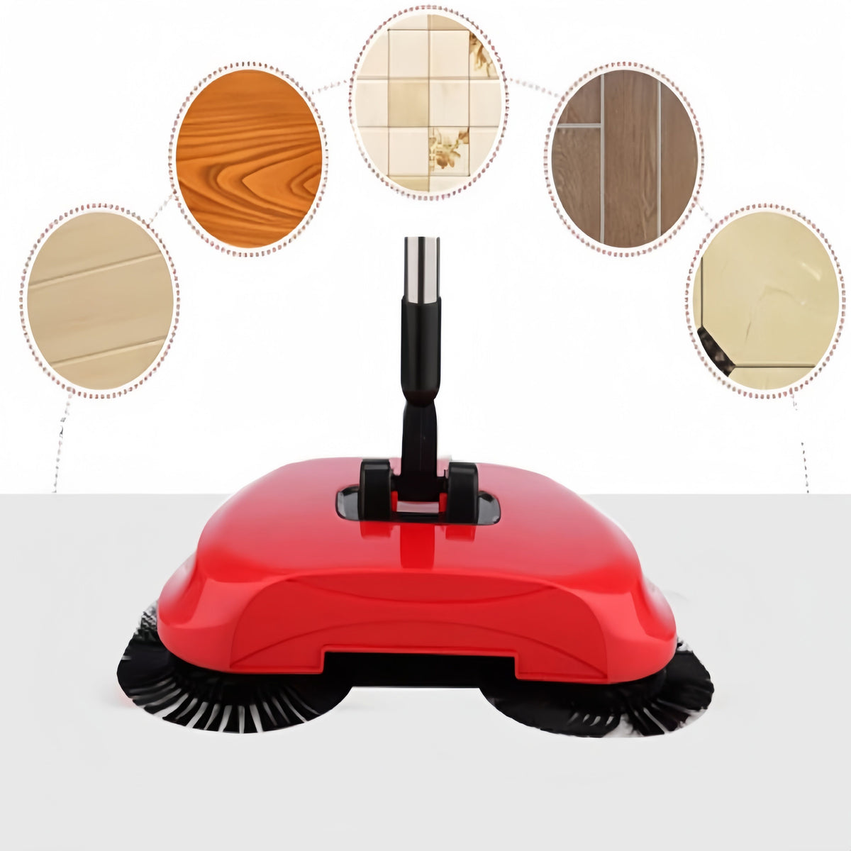 3-in-1 Manual Floor Cleaner Set with Long Handle