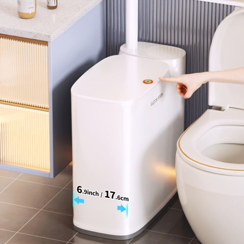 2 in 1 Bathroom Trash Can With Toilet Brush