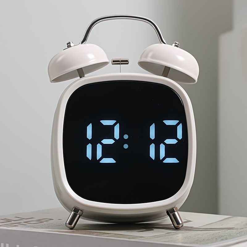Dual Bell Digital Alarm Clock with Adjustable Brightness