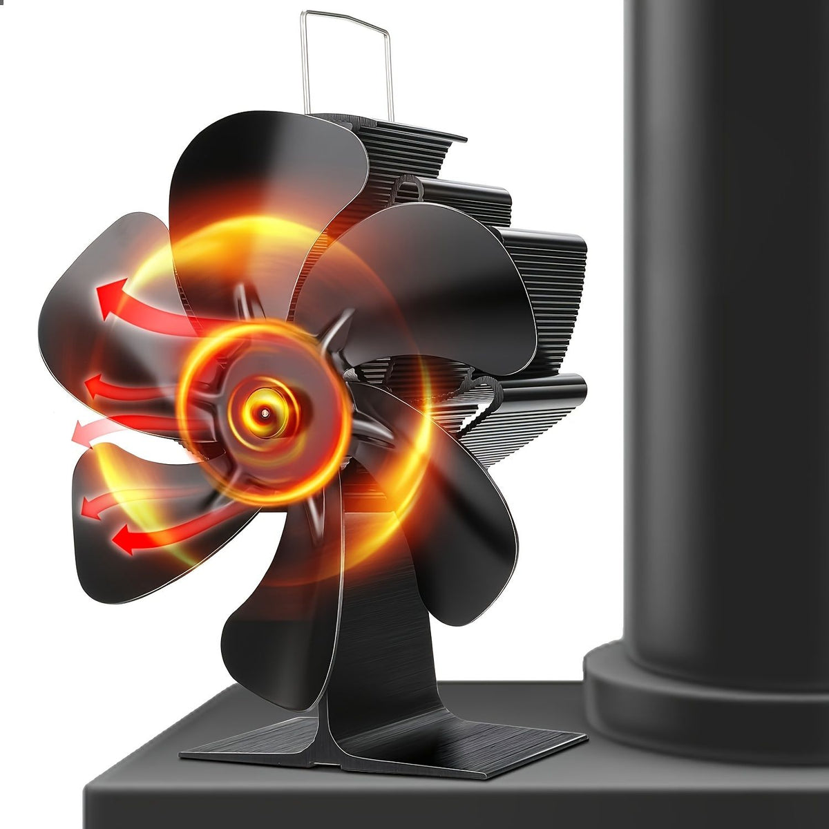 Heat Powered Stove Fan for Fireplace