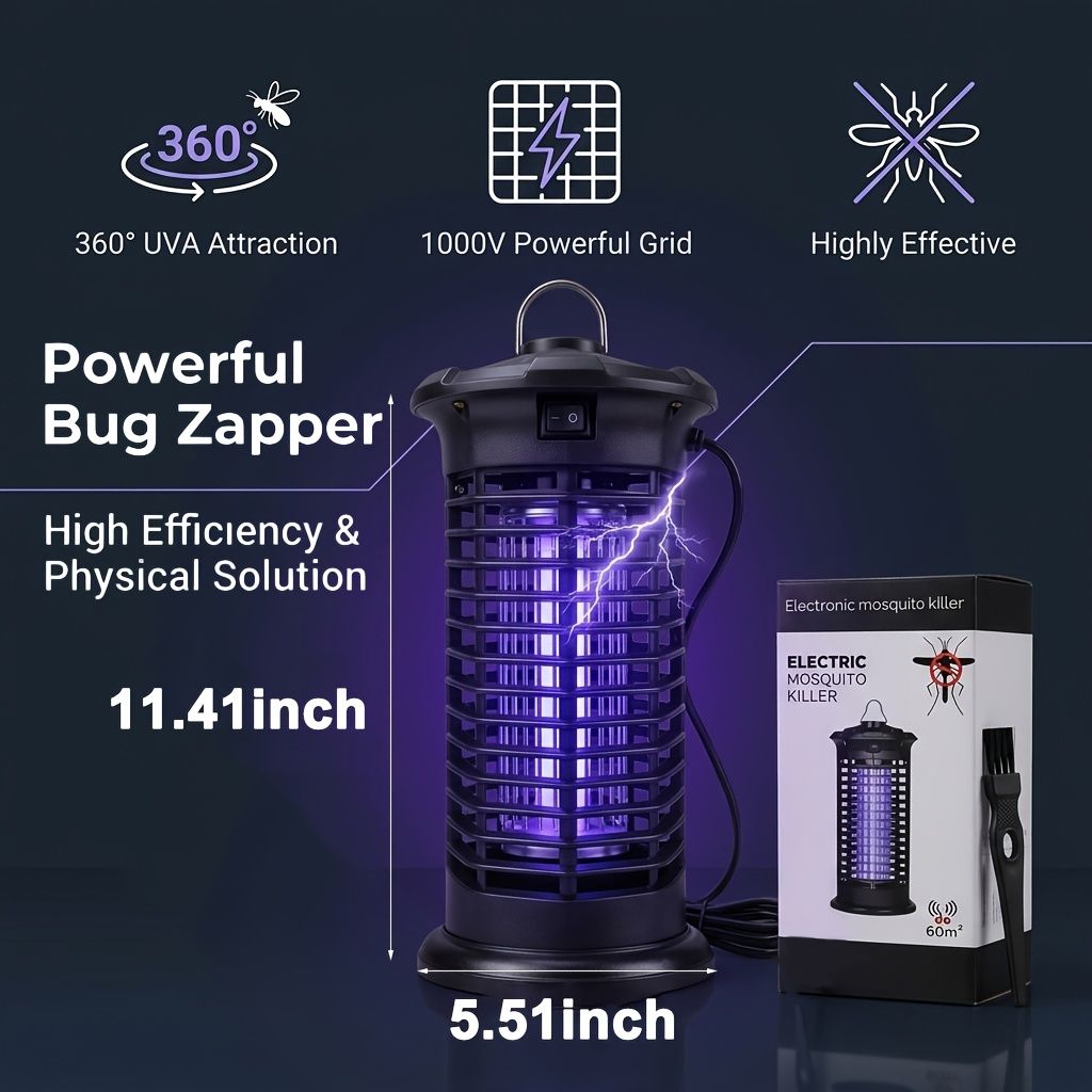 Electric Bug Zapper Fly Trap Metal Mesh