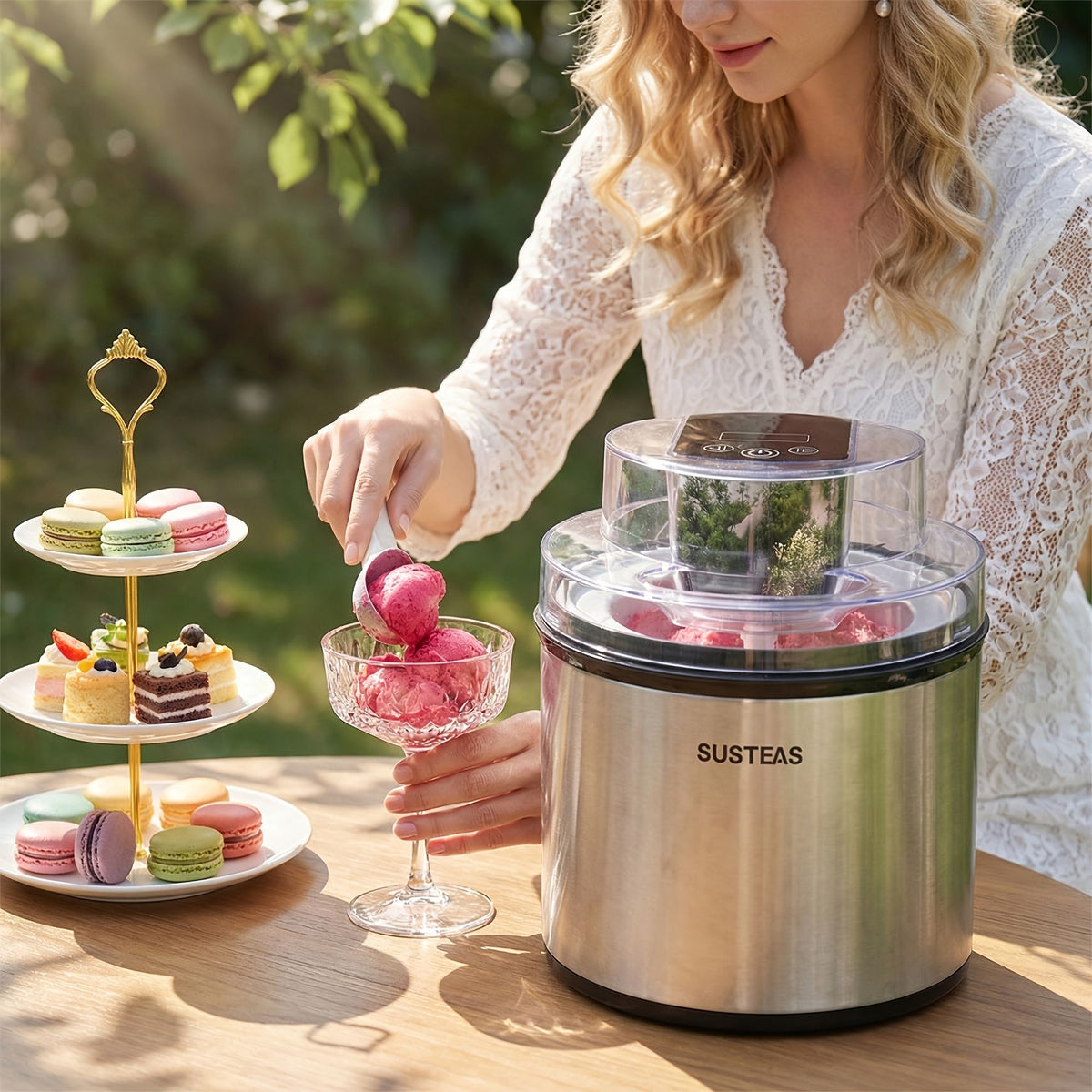 Stainless Steel Ice Cream Maker 0.8L