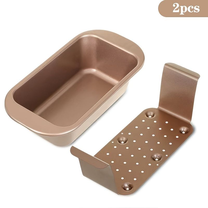 Patty Pan Drain Tray Non Stick Meatloaf Pan Baking Set
