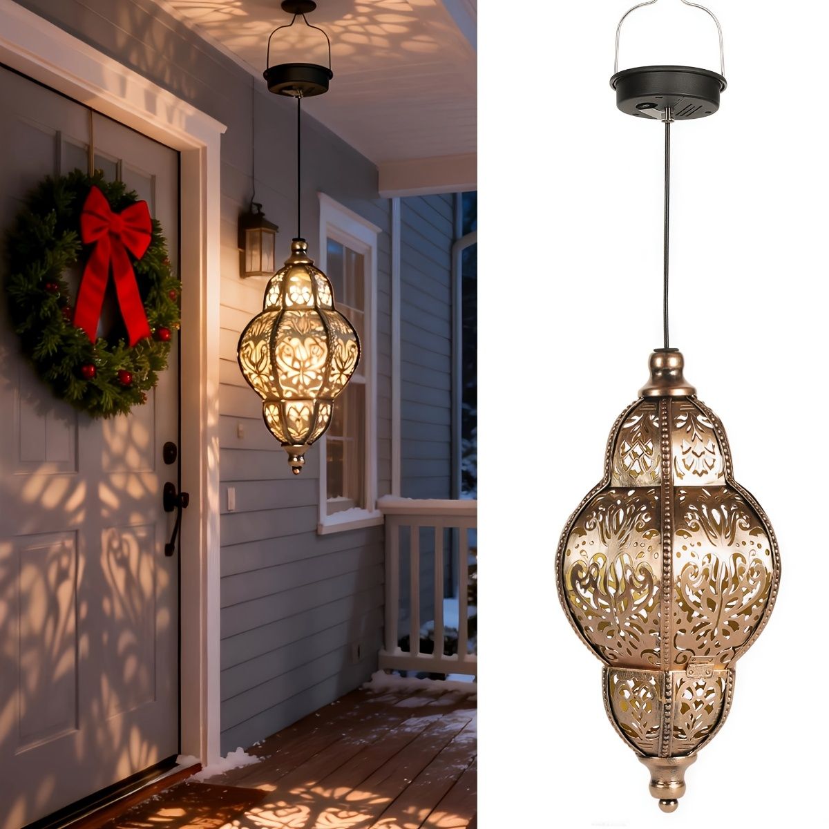 Solar Metal Hanging Lantern
