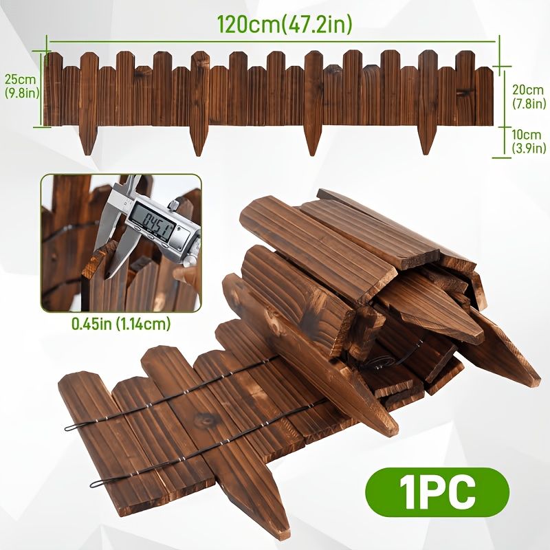Wooden Garden Edge Fence Board