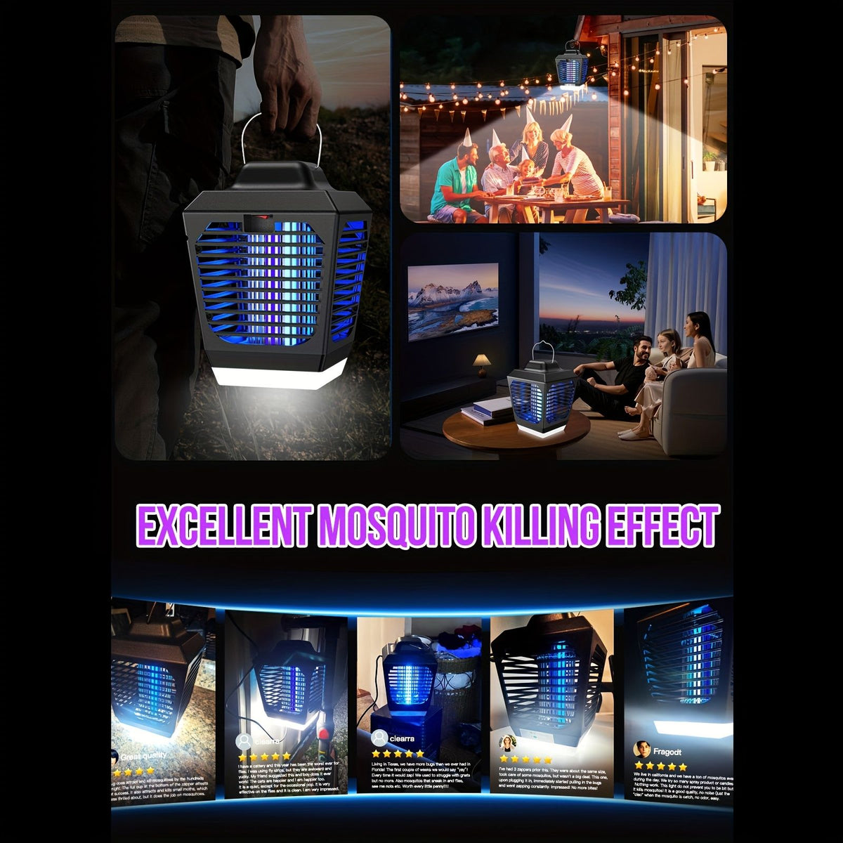 Electric Bug Zapper Fly Trap Metal Mesh