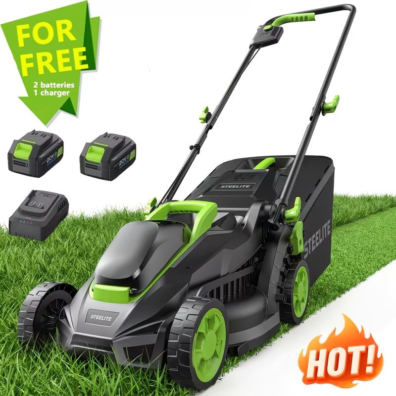 13-Inch 21V Cordless Lawn Mower with Brushless Motor