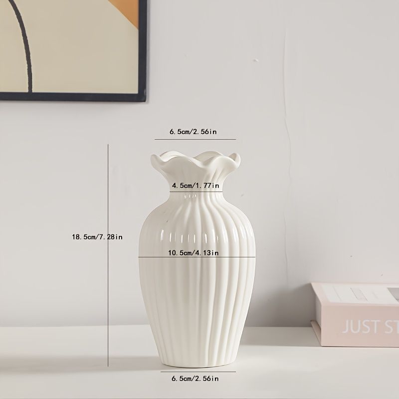 Minimalist Ceramic Vase for Dried Flowers