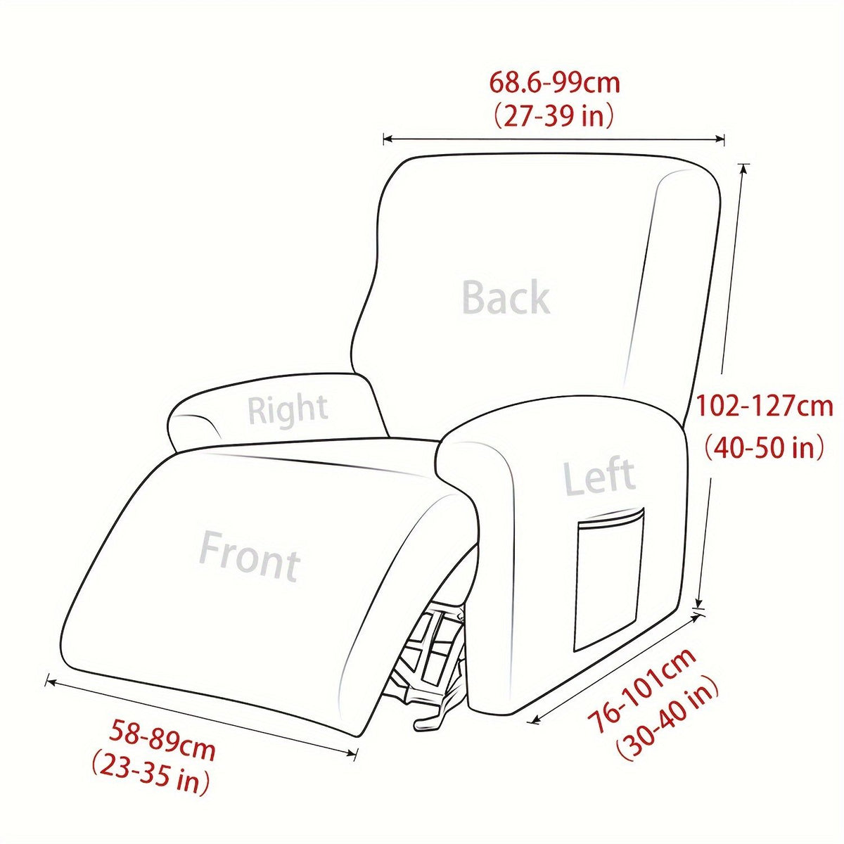 Stretchable Split Section Sofa Cover