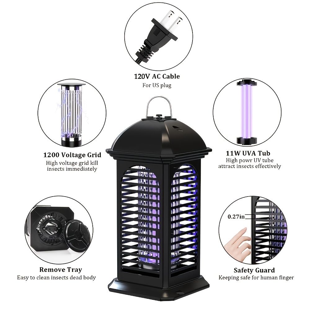 Electric Bug Zapper Fly Trap Metal Mesh