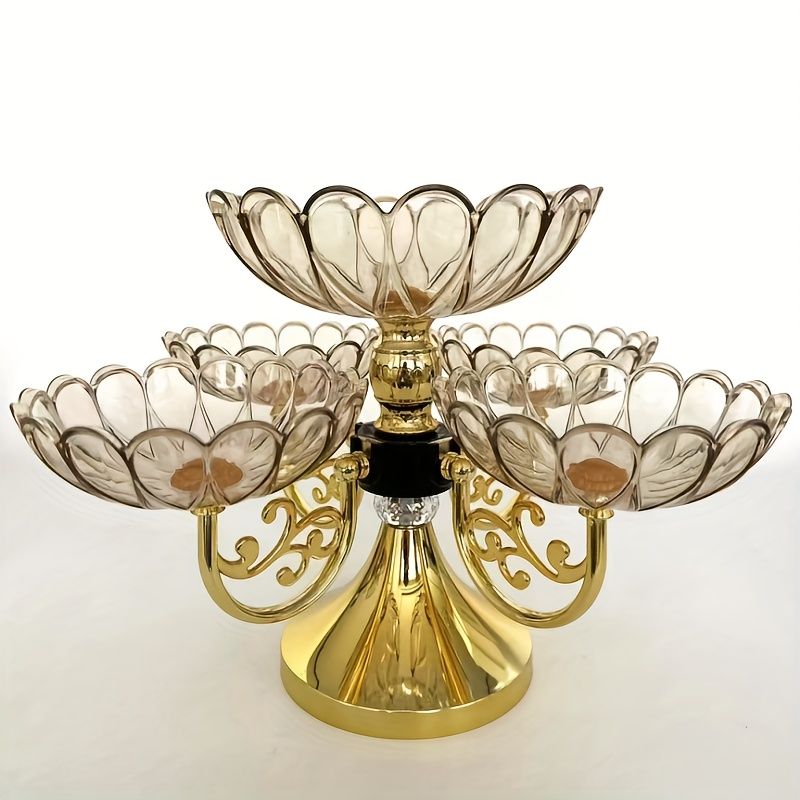 Rotating Multi-Layer Five-Plate Crystal Fruit Plate