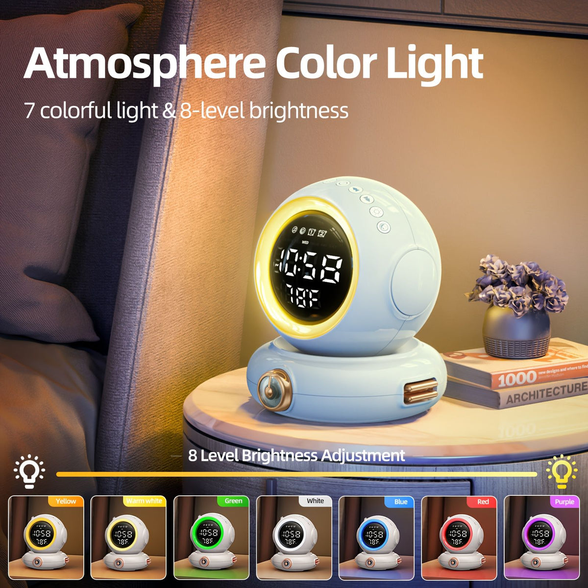 Wake Up Light Alarm Clock with FM Radio and Sunrise Simulation