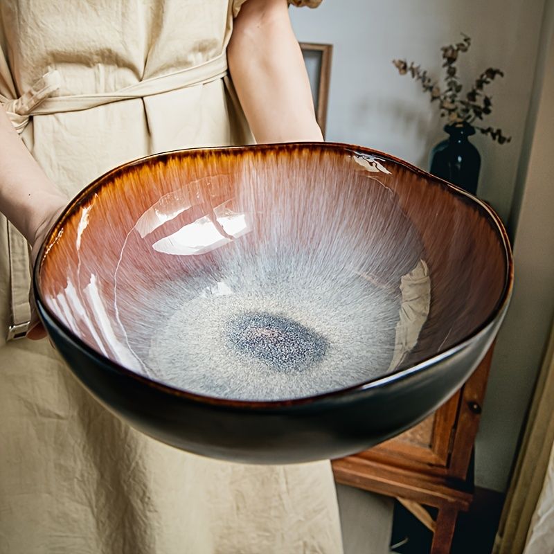9.5 Inch Asymmetrical Ceramic Soup Bowl