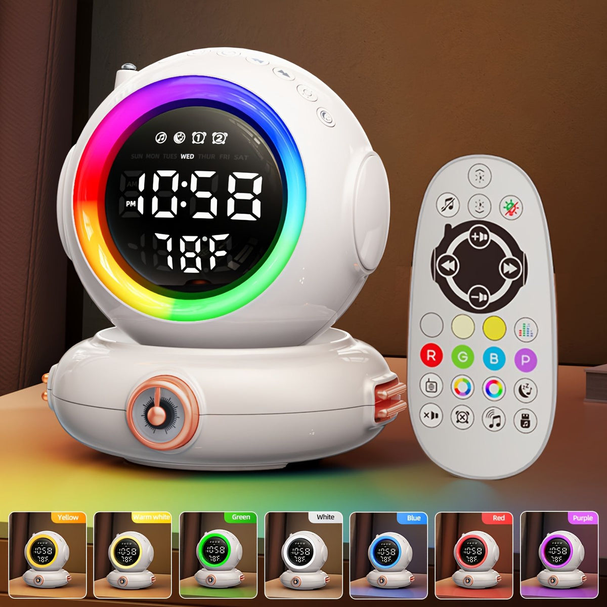 Wake Up Light Alarm Clock with FM Radio and Sunrise Simulation