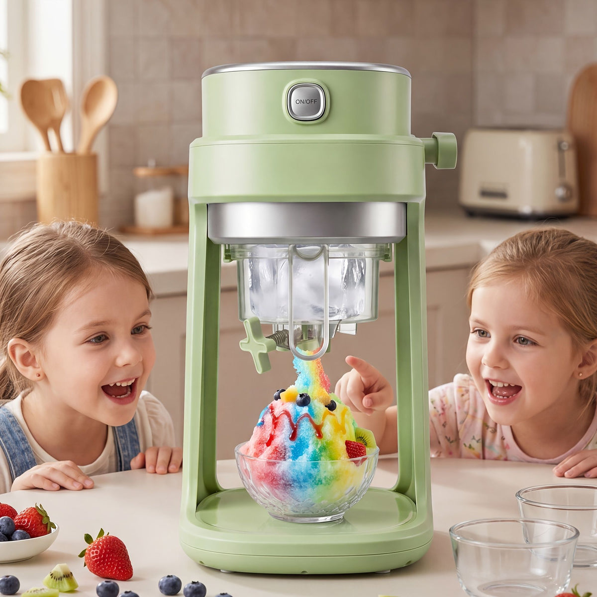 Adjustable Button Ice Crusher Machine