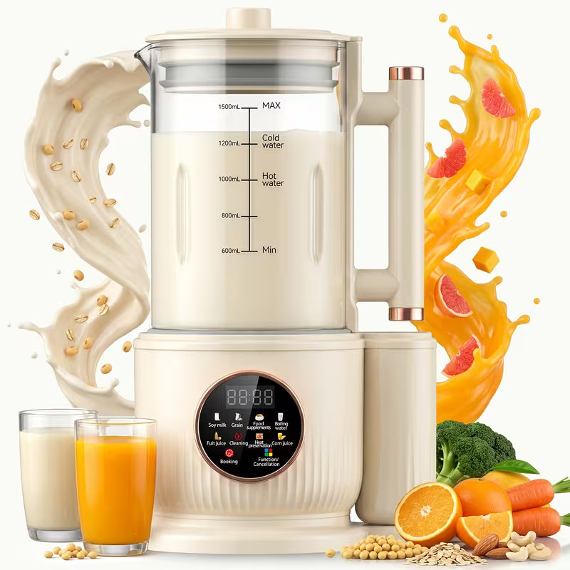 Multifunctional Automatic Heating Blender And Juicer With Self-Cleaning