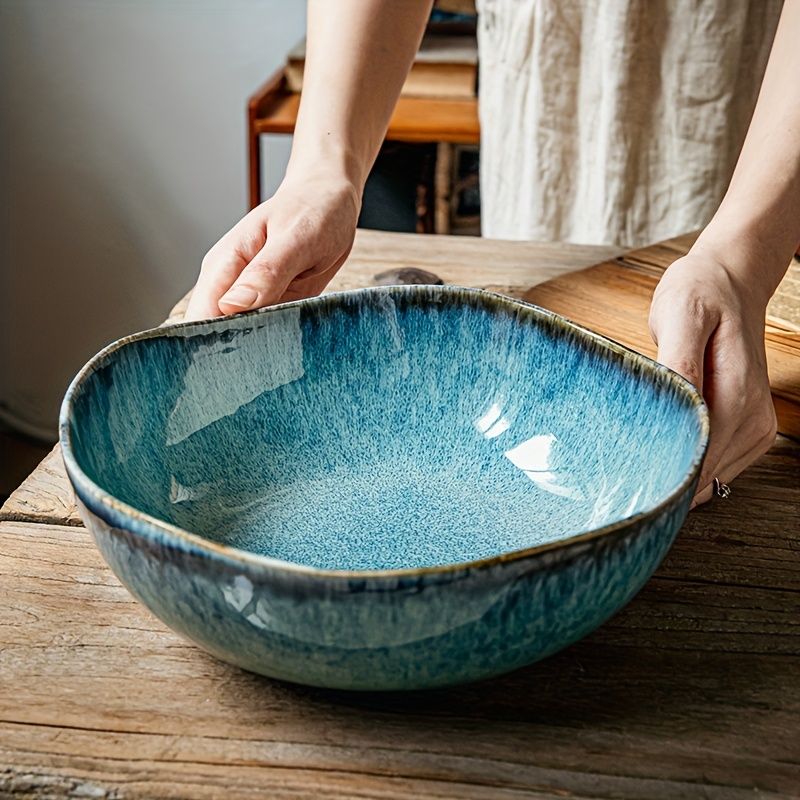 9.5 Inch Asymmetrical Ceramic Soup Bowl