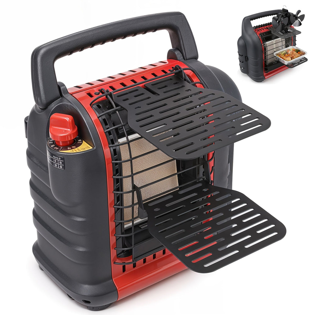 Wood Stove Fan Bracket with Storage Bag