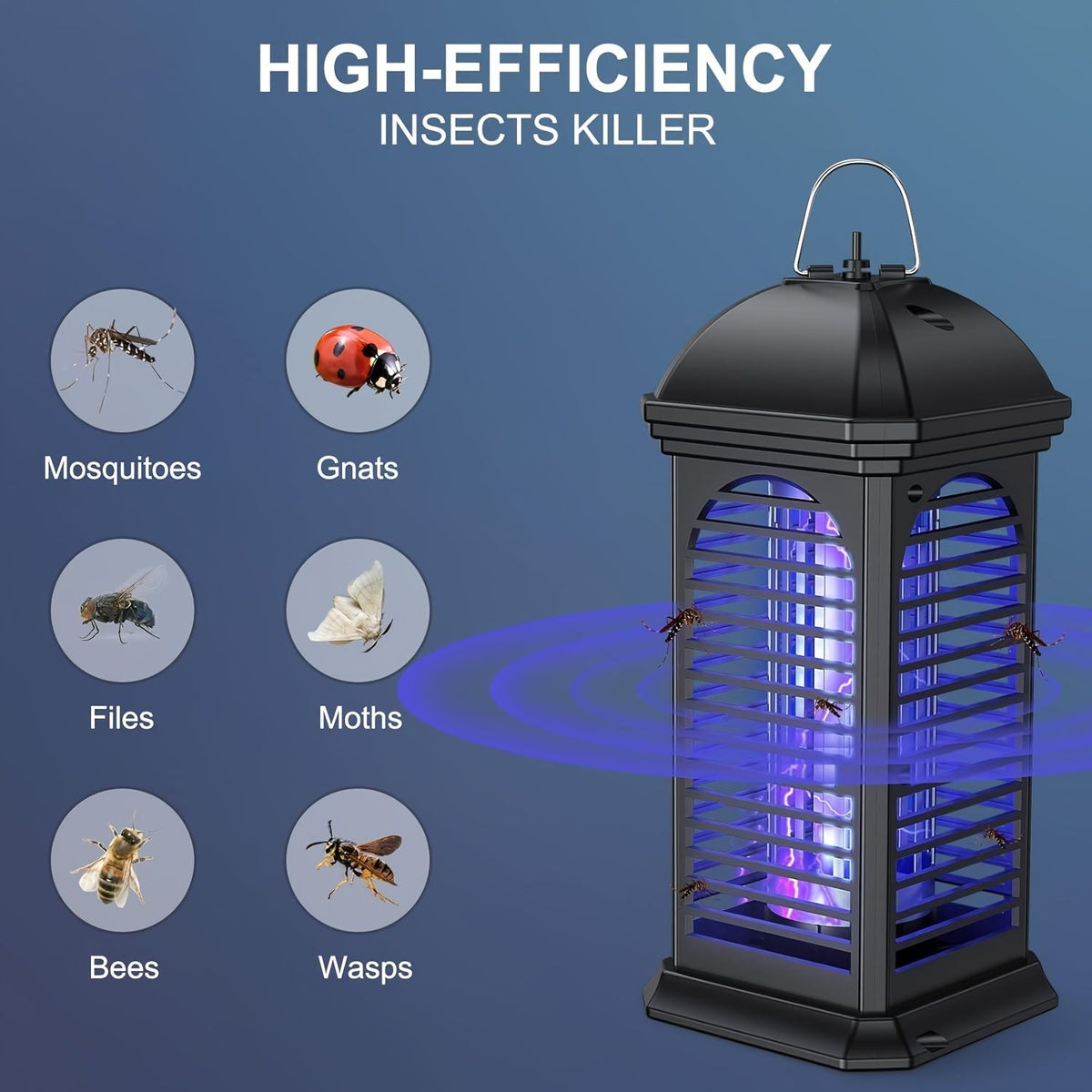 Electric Bug Zapper Fly Trap Metal Mesh