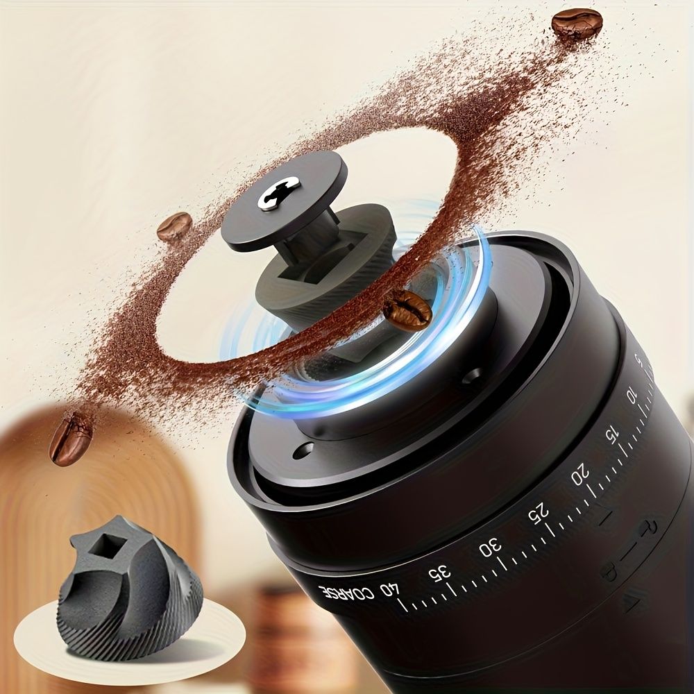 Rechargeable Portable Burr Coffee Grinder with Adjustable Settings