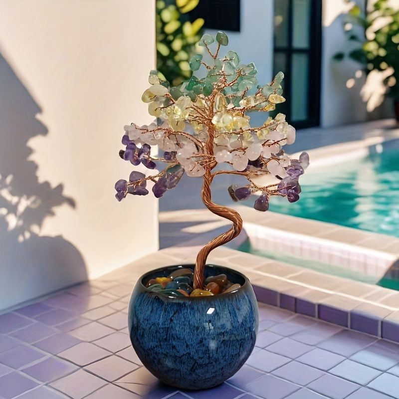 Crystal Tree Ceramic Ornament