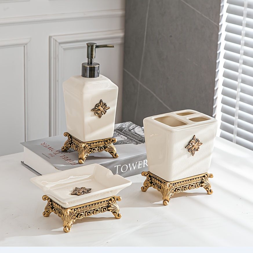 Ceramic Ice Crack Pattern Soap Dispenser Bottle W003